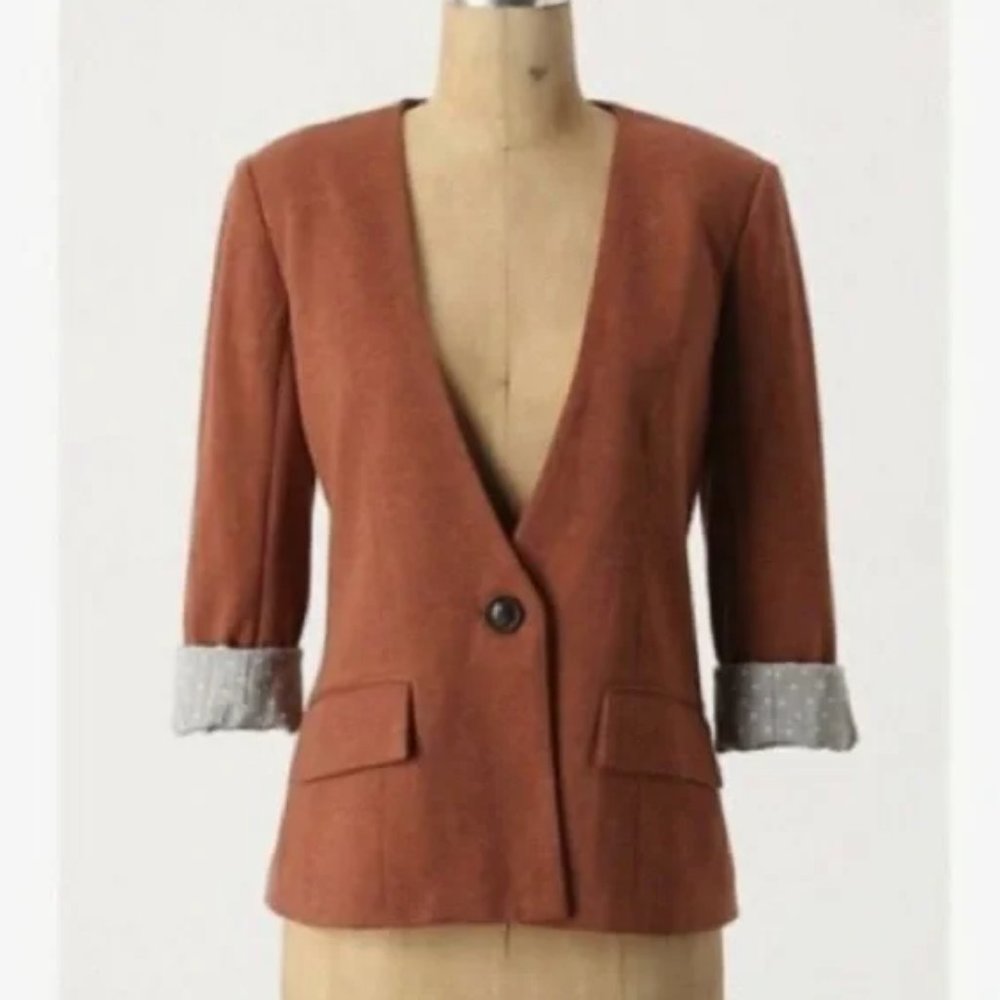 Anthropologie Cartonnier Burnt Orange Blazer M